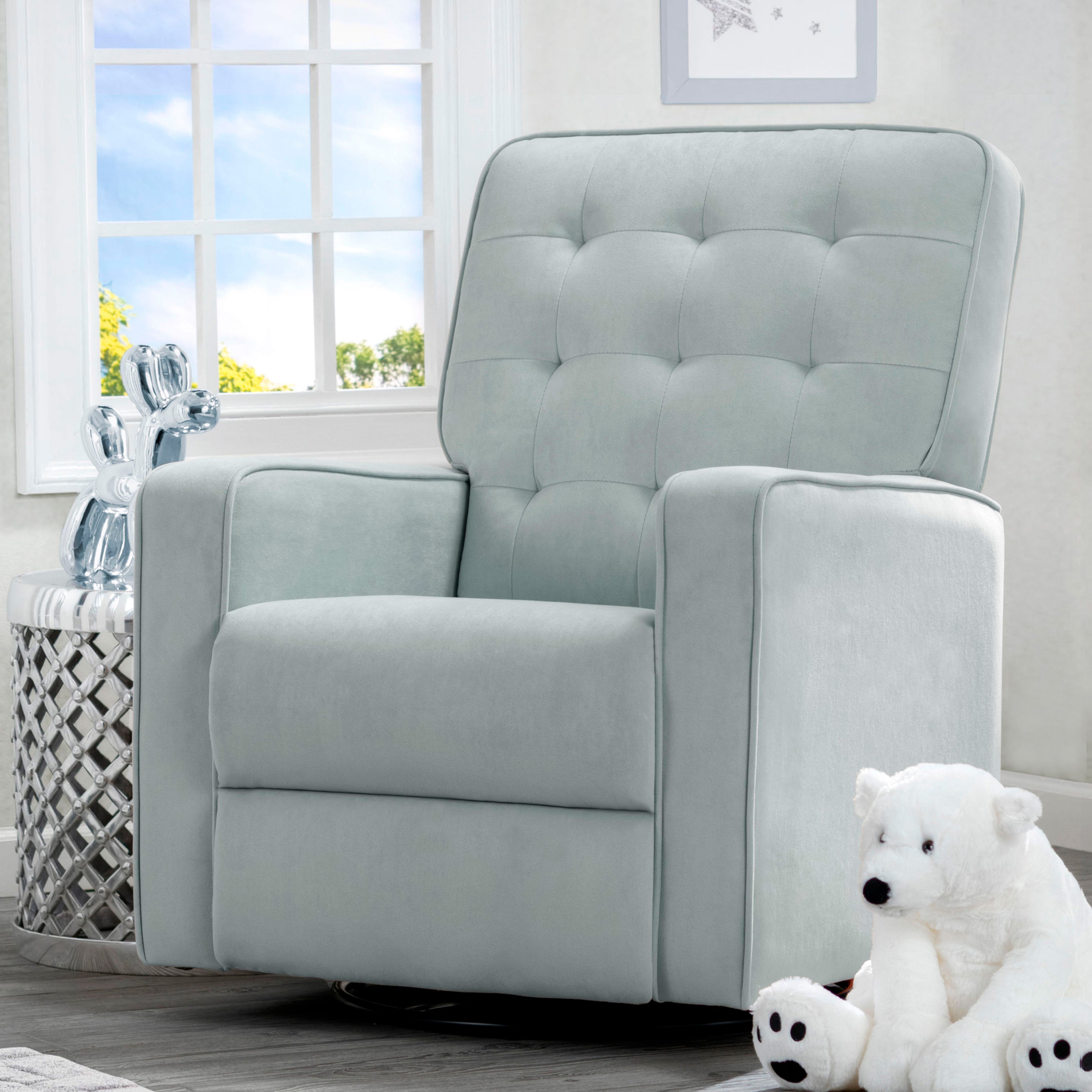 Gavin Nursery Glider Swivel Recliner Chair with LiveSmart Fabric by Culp - Perfect for Baby Nurseries, Breastfeeding & Relaxing