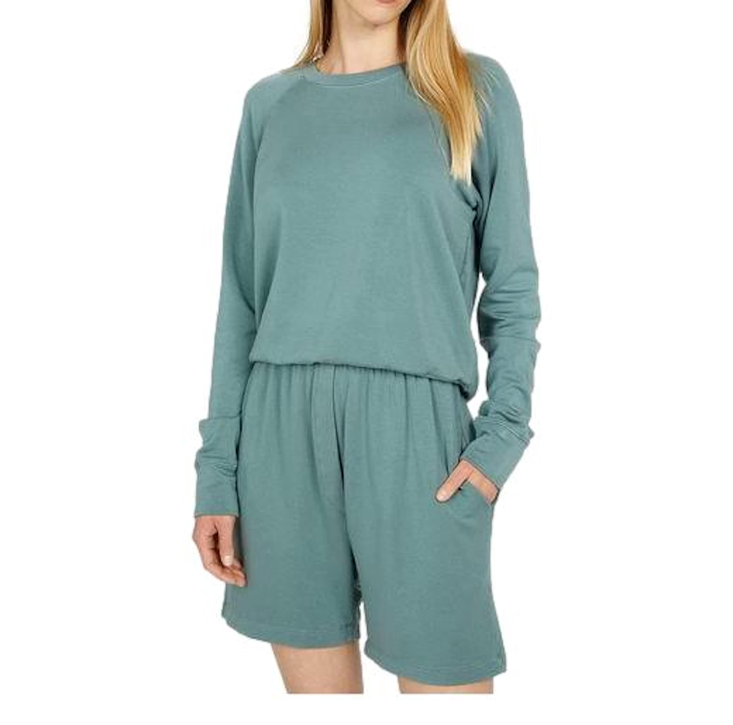 Trendy Cropped Sweatshirt for Women - Soft Green Pullover | Casual Streetwear, Gym & Lounge Wear