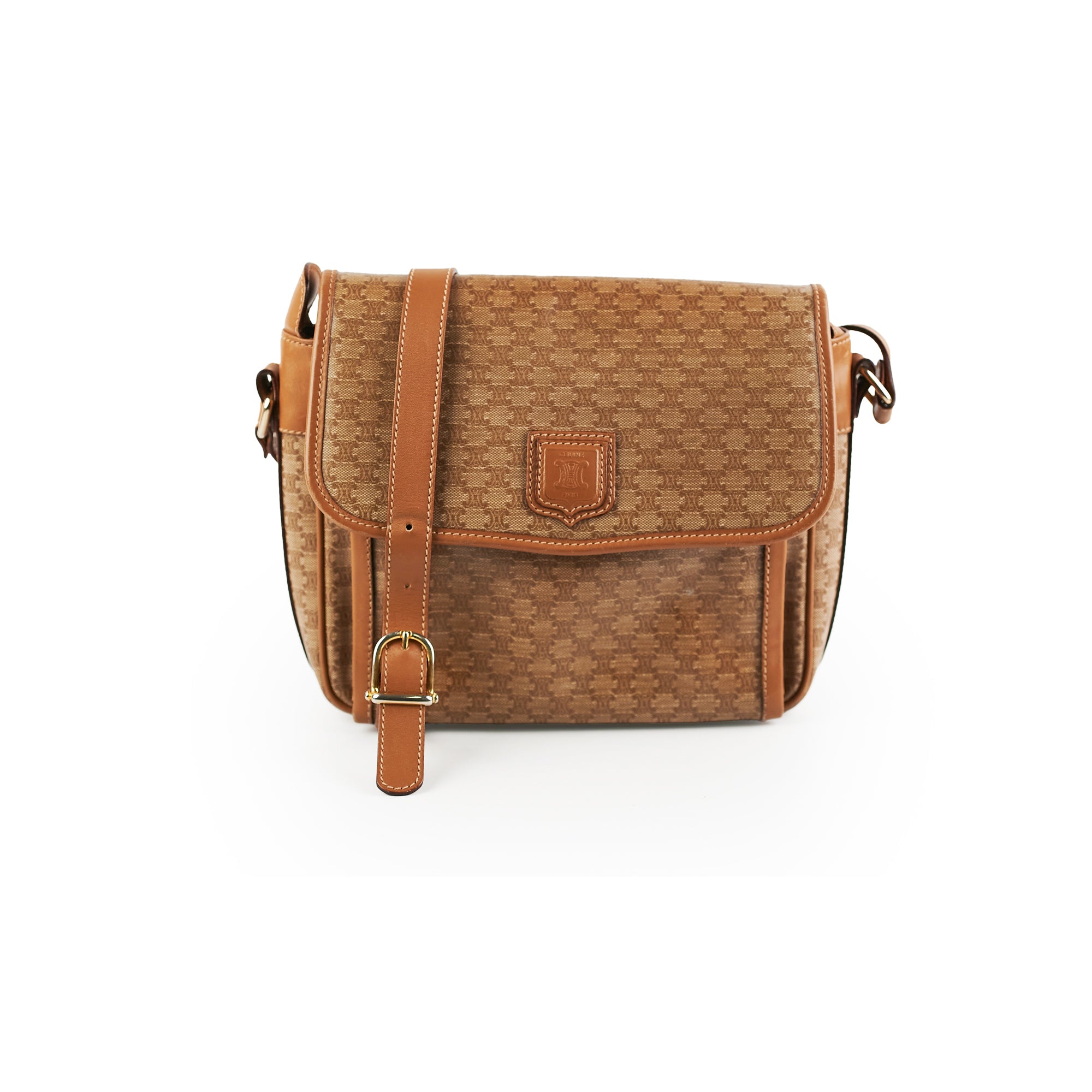 Vintage Celine Messenger Crossbody Bag for Women - Stylish Leather Shoulder Purse for Daily Use, Work, Travel & Shopping