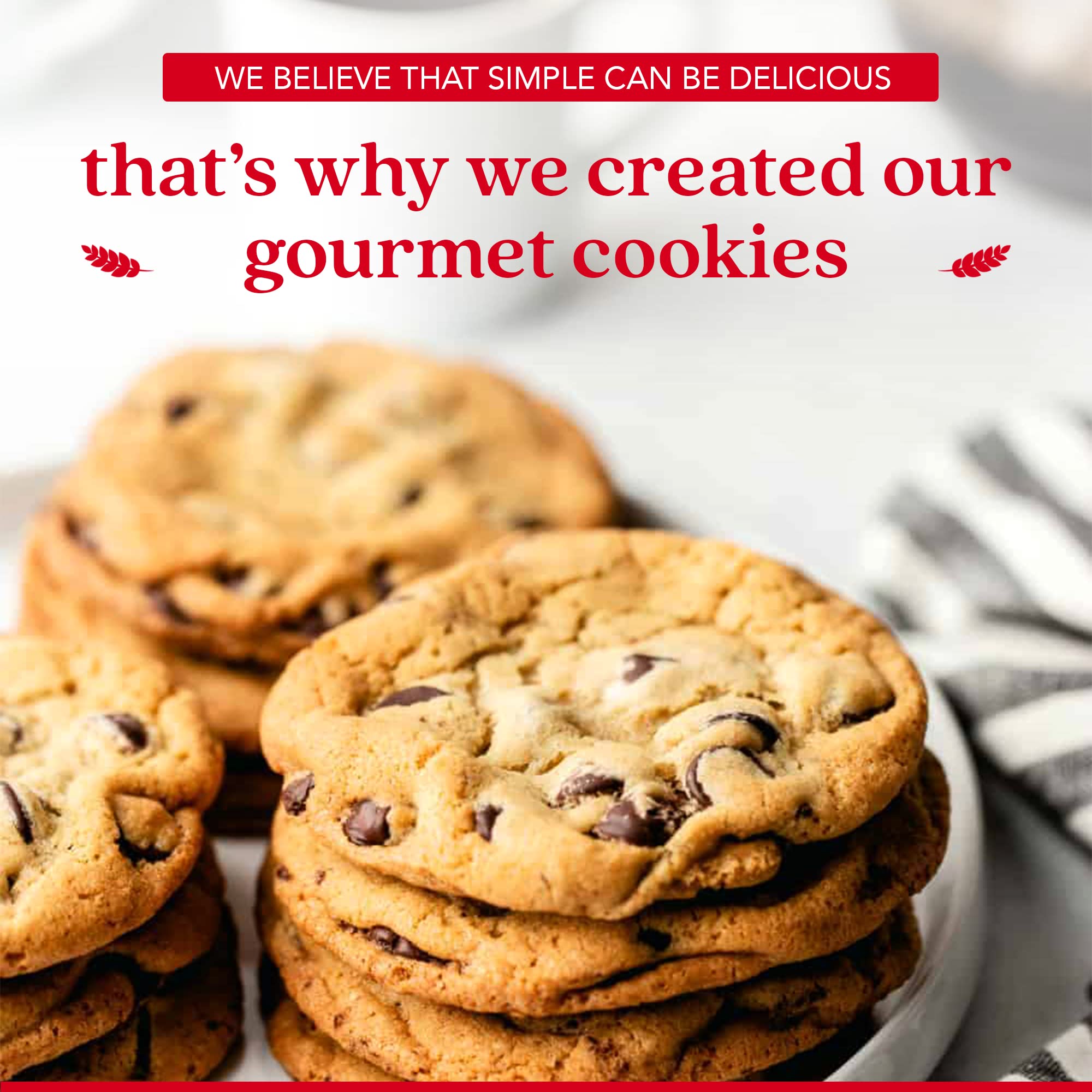 Fresh Baked Chocolate Chunk Cookies 1lb - No Preservatives - Perfect for Gifting & Parties