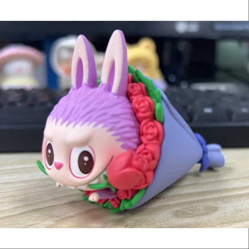 Labubu The Monsters Flower Elves Series Rose Labubu - Cute Collectible Vinyl Figure for Home Decor, Office Display, and Gift Giving