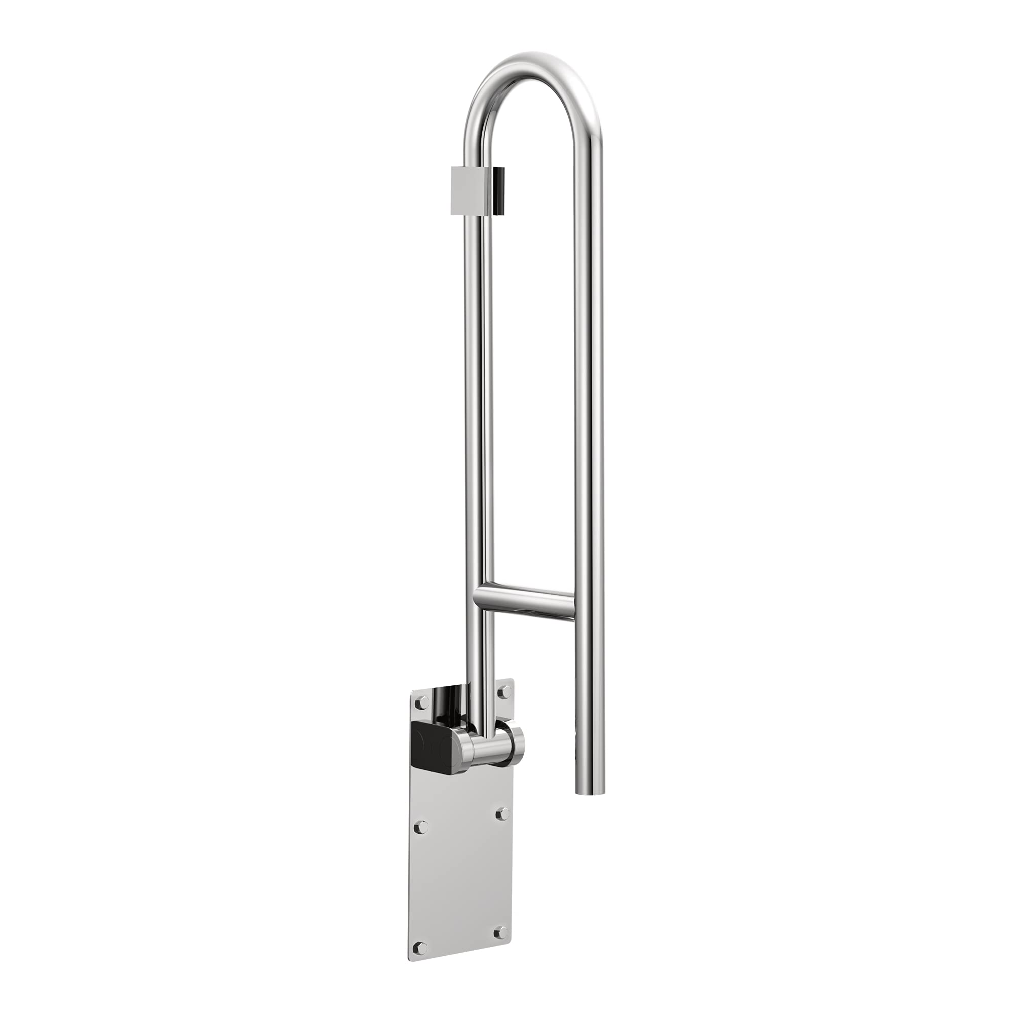 Moen R8960FD 30-Inch Stainless Steel Flip-Up Screw-In Bathroom Grab Bar with Textured Grip - ADA Compliant Safety Handle for Seniors & Disabled - Perfect for Shower, Bathtub & Toilet Safety Support