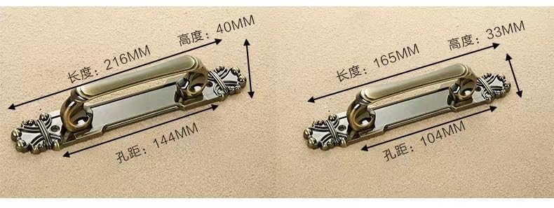 European Style Cabinet Handles & Drawer Pulls - 2Pcs Metal Sliding Door Handles for Kitchen Cabinets, Cupboards & Furniture (Red) - Perfect for Home Renovation & DIY Cabinet Upgrades