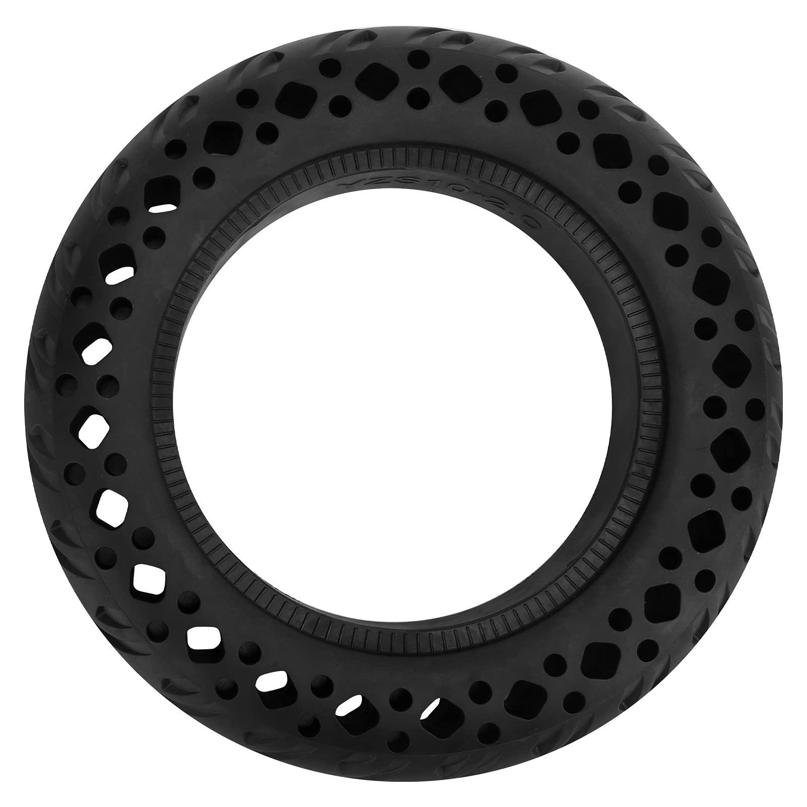 10x2.0 Inch Solid Rubber Scooter Tire - Explosion-Proof, Wear-Resistant, Anti-Slip Black Tire for Electric Scooters - Perfect for Commuting, Urban Travel & Last-Mile Transportation