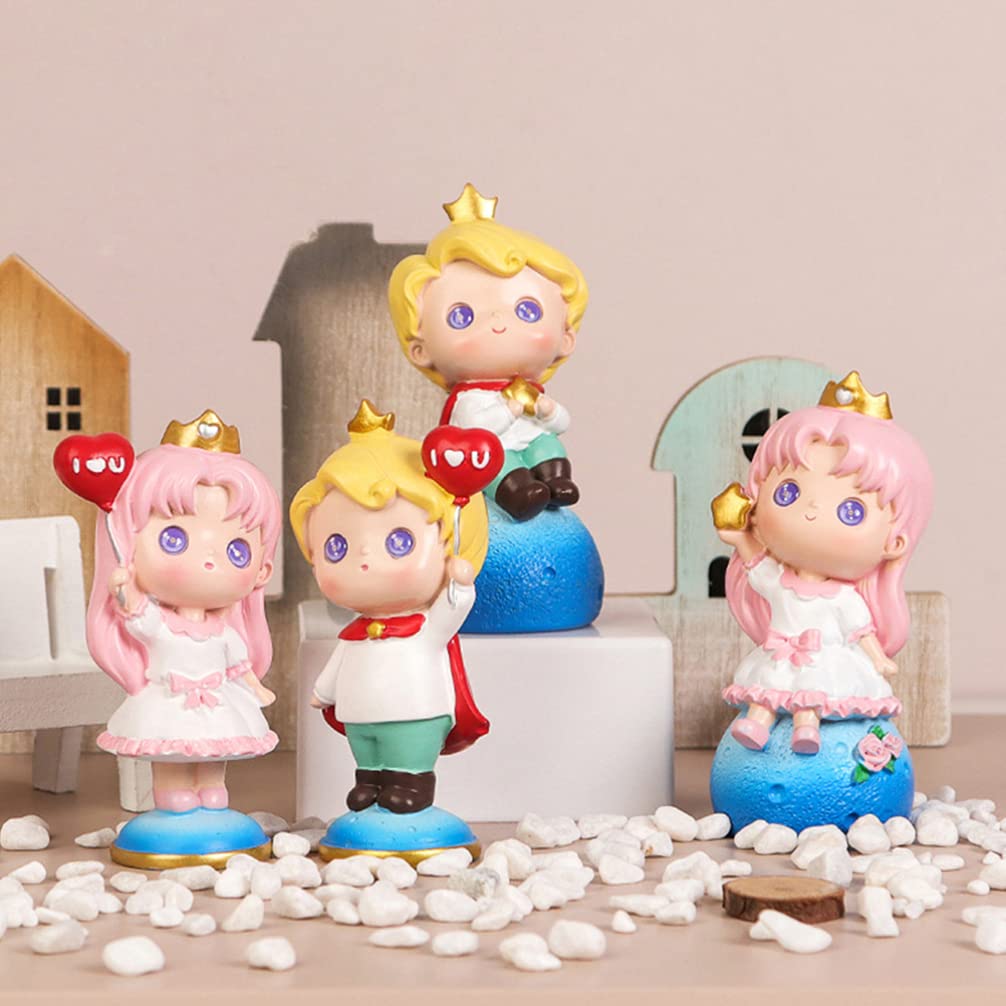 SOIMISS Resin Cake Toppers - Cartoon Doll Decor for Cupcakes & Birthday Cakes