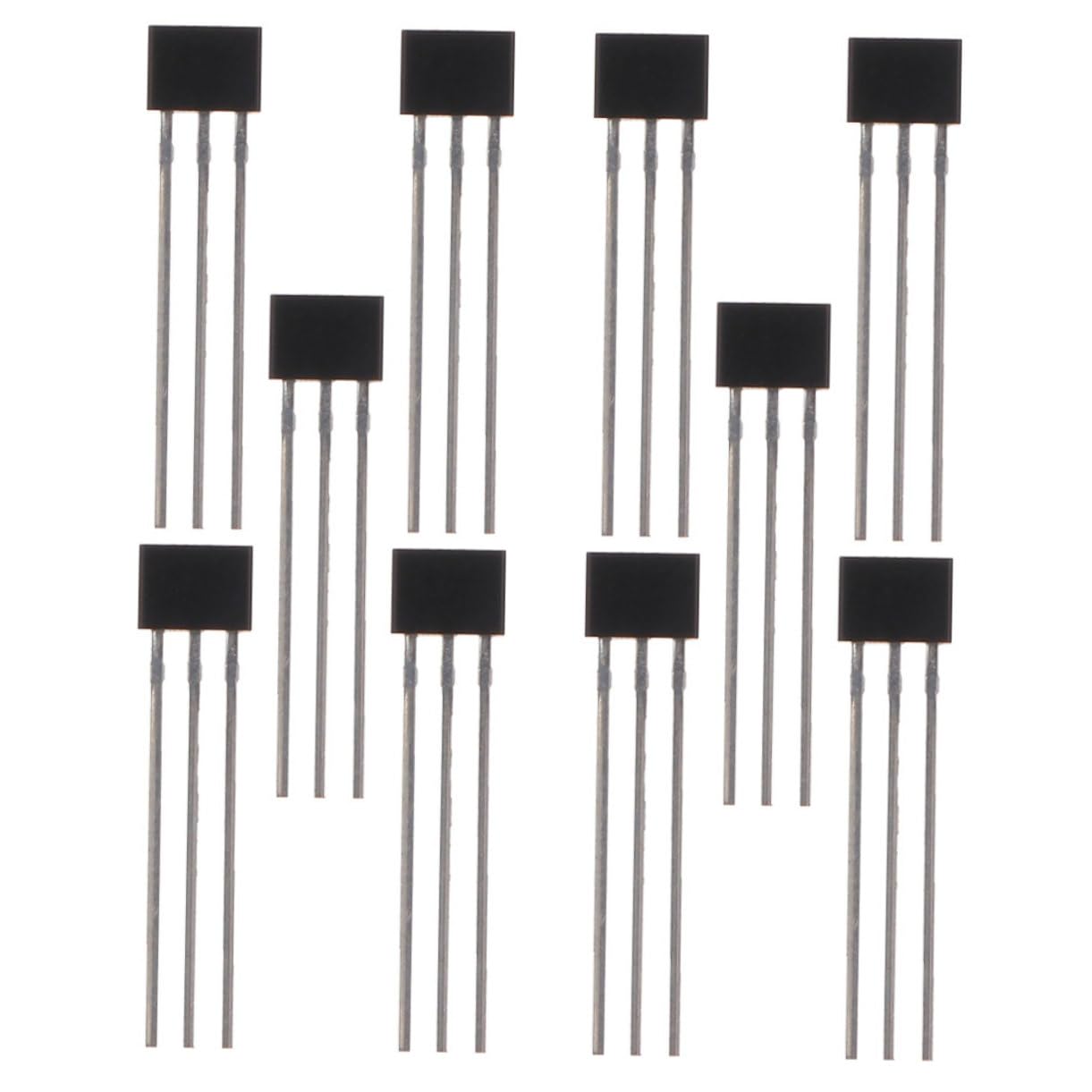 10 Pack Hall Effect Sensor 3 Pin Switch - High Stability Magnetic Sensor for Industrial, Automotive & Electronics - Easy Installation (Use for Speed Detection, Position Sensing, Brushless Motors)