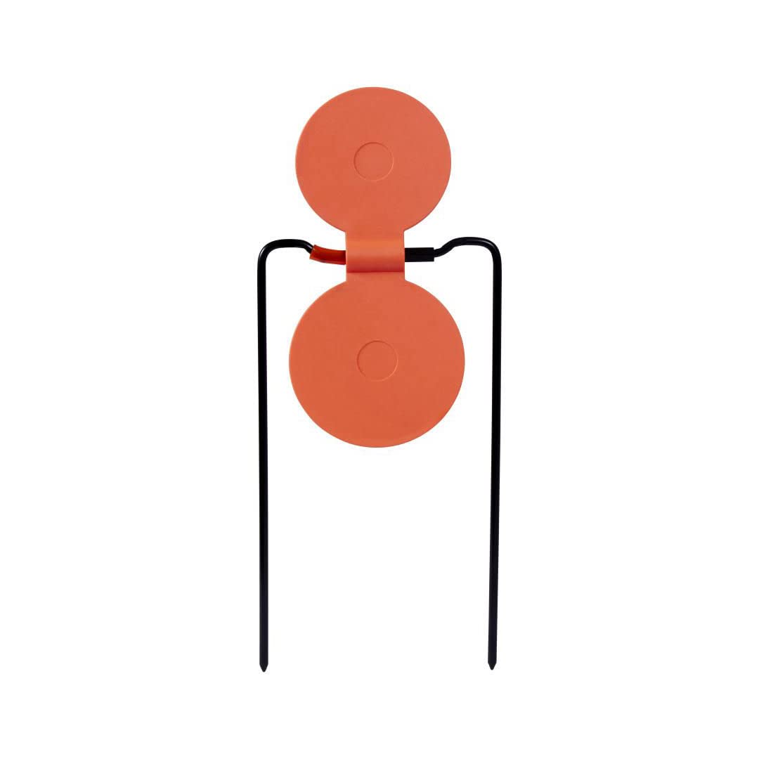 EZ-Aim™ Self-Healing Spinner Shooting Target with Gong - 12-14 Inch Durable Practice Target for Rifle, Pistol, Airsoft & BB Guns - Orange Outdoor Shooting Range Accessories for Training & Fun