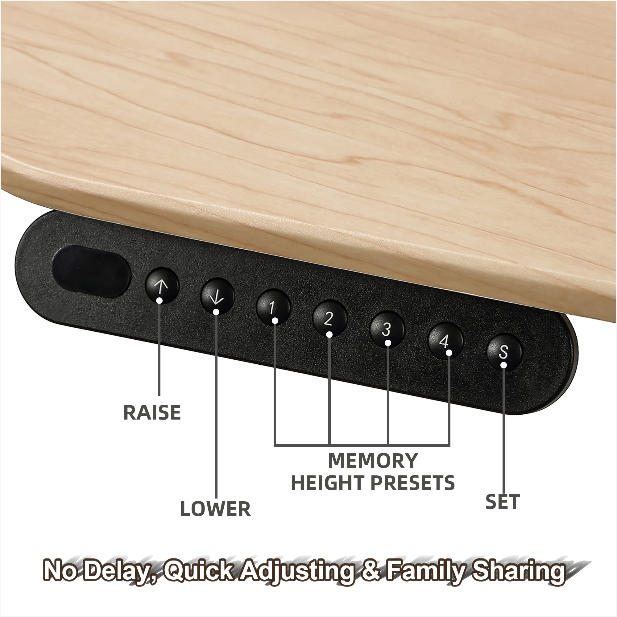 Electric Stand Up Desk Frame - Dual Motor Adjustable Height Standing Desk Base with Thick Legs, Black (680 Frame Only) - Perfect for Home Office & Workspace Ergonomics