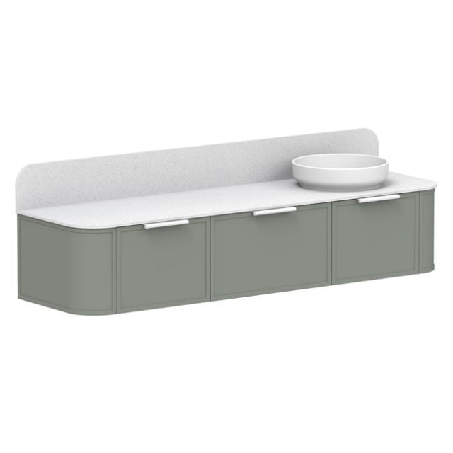 ADP Flo Wall Mounted Bathroom Vanity - Modern Floating Vanity with Sink for Small Space Bathroom Remodel