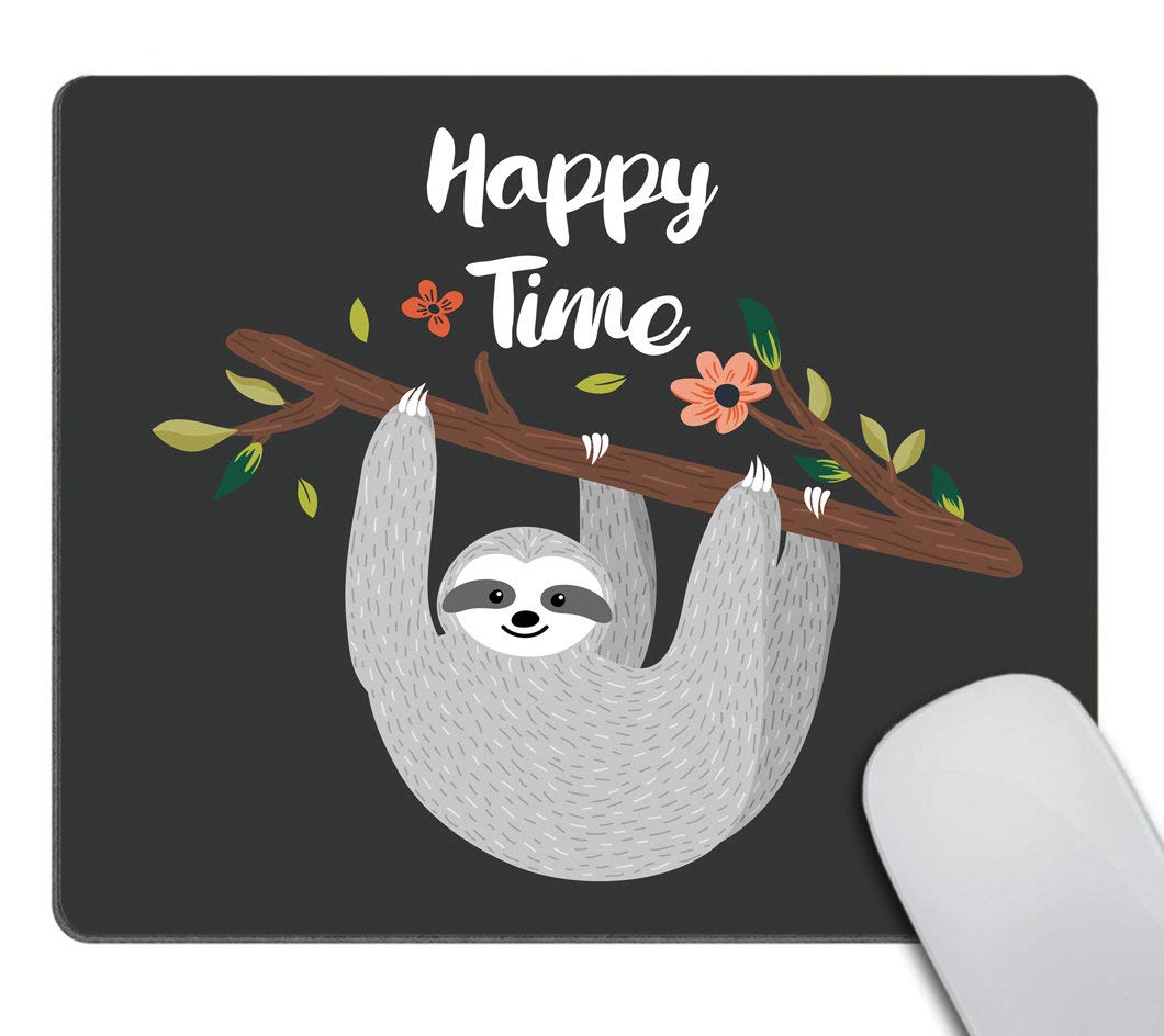 Custom Smooffly Gaming Mouse Pad - Funny Sloth Hanging on Tree Design for PC & Laptop | Perfect for Gaming, Office & Home Use