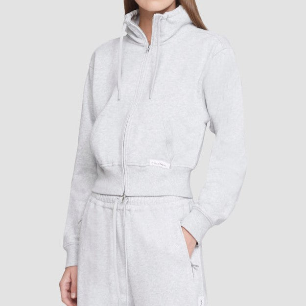 3.1 Phillip Lim Women's Don't Sweat It Zip-Up Cotton Sweatshirt | Casual Pullover Hoodie for Everyday Wear, Gym & Lounge