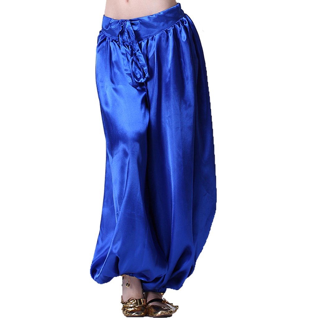 MUNAFIE Metallic Palazzo Pants for Praise Dance, Belly Dance & Carnival - Shiny Satin Celebration Pants - Perfect for Arab Festivals, Performances & Costume Parties