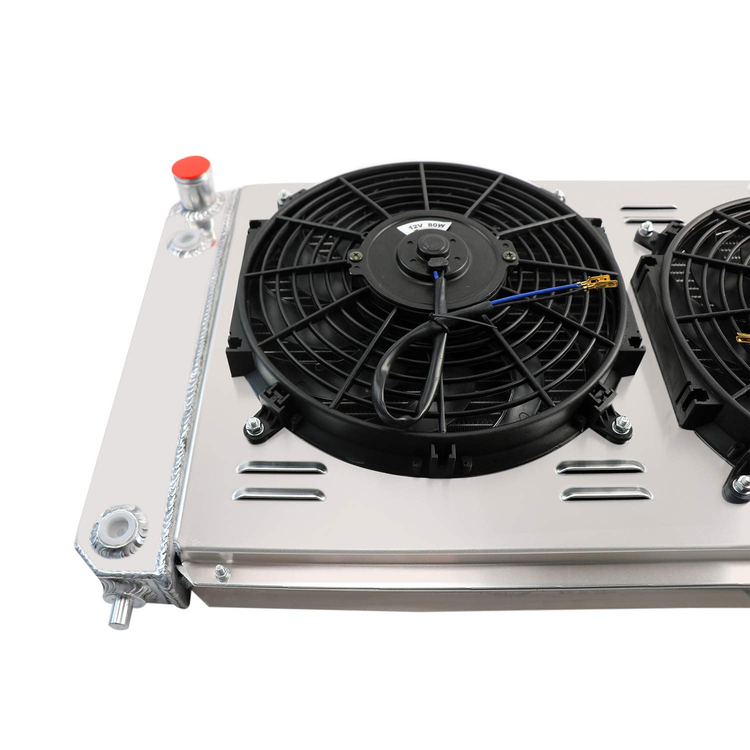 1994-2005 Chevy Blazer S10 GMC Sonoma Jimmy Isuzu Hombre 4.3L V6 Aluminum CU1826 Radiator - 3 Row Core with Shroud Fan Relay Kits - Perfect for Engine Cooling & Off-Road Adventures