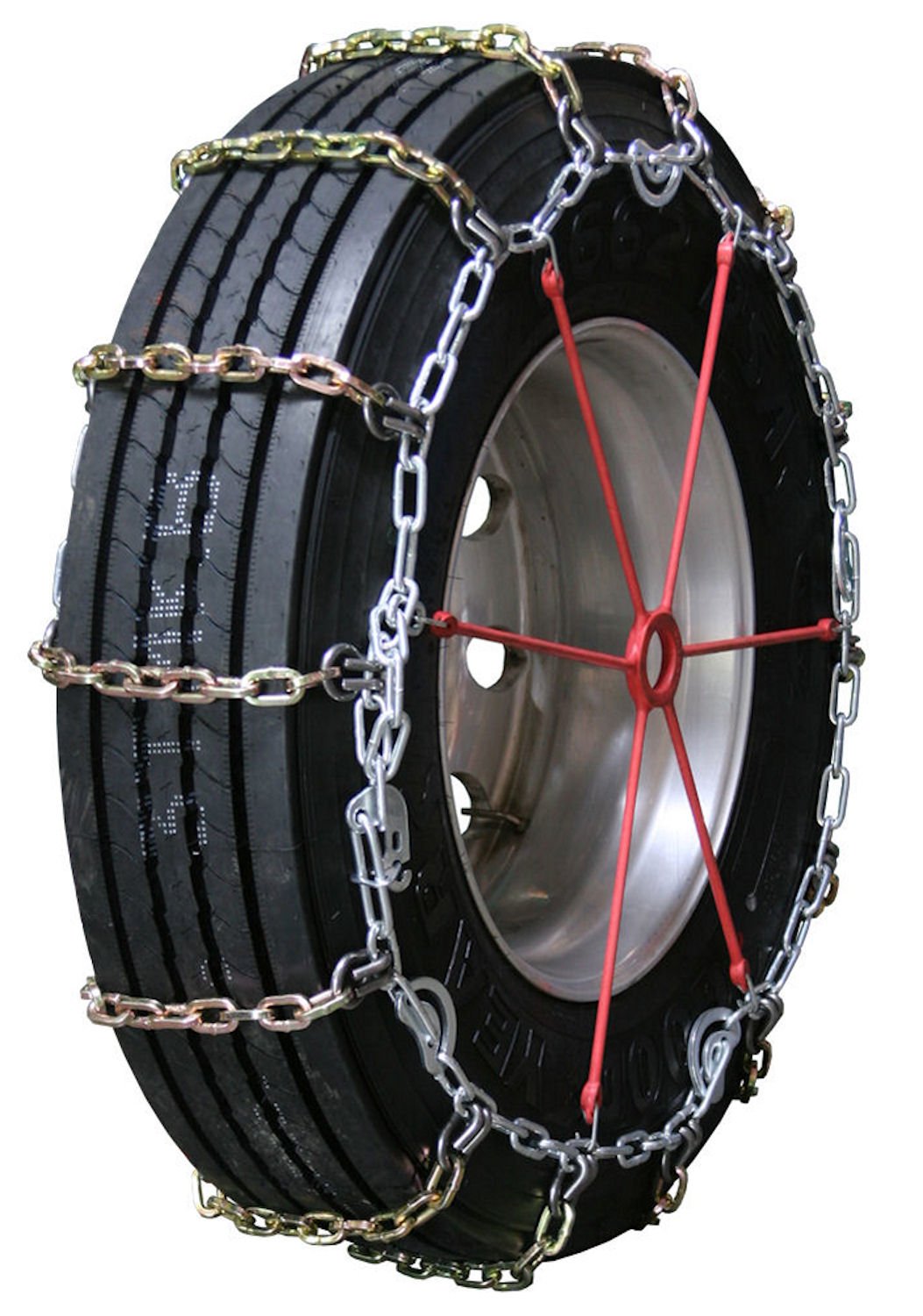 7-8mm Square Alloy Cam Commercial Truck Tire Chains (2145SLC) - Heavy Duty Snow Traction for Semi Trucks & Trailers in Winter Conditions