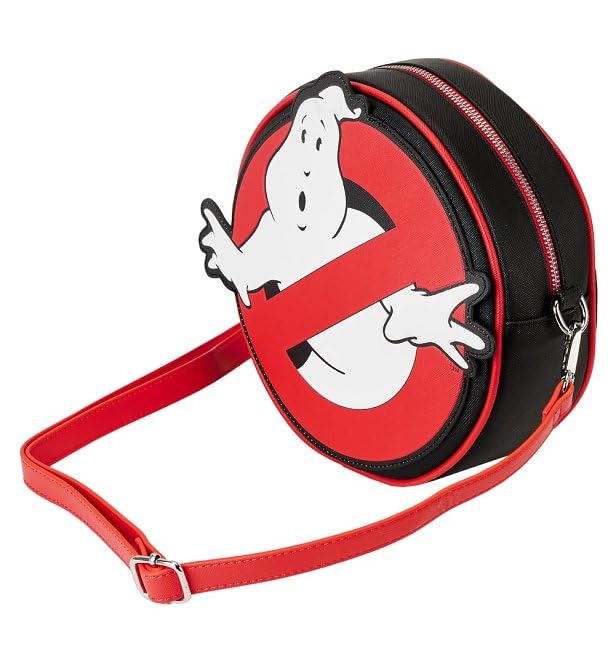 Loungefly Ghostbusters No Ghosts Logo Glow in The Dark Crossbody Bag - Slim Shoulder Purse for Women, Perfect for Halloween Cosplay, Comic Con & Everyday Use