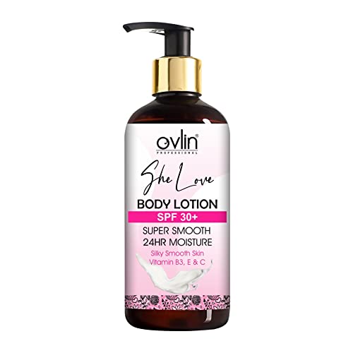 Ovlin Professional Body Lotion for Dry & Dull Skin - Milk & Shea Butter Moisturizer | Deep Hydration & Nourishment for Women & Men | All Skin Types | Rose Petal Scented (200ml) | Perfect for Daily Skincare, After Shower & Winter Dryness Relief