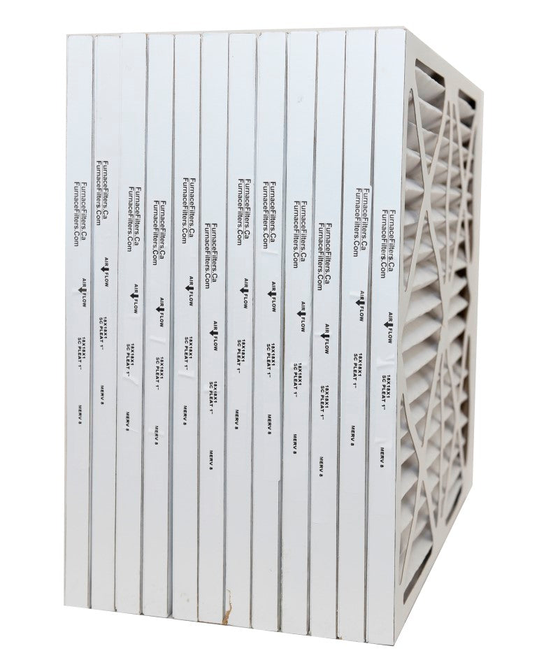 18x18x1 MERV 8 Pleated Air Filters - Case of 12 | High Efficiency Furnace Filters for Home HVAC Systems | Perfect for Allergies, Dust & Pet Dander Protection