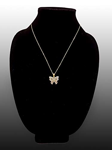 10K Yellow Gold Filigree Butterfly Charm Necklace for Women - Elegant Dainty Jewelry Gift for Birthday, Anniversary & Valentine's Day - Perfect for Layering, Everyday Wear & Special Occasions