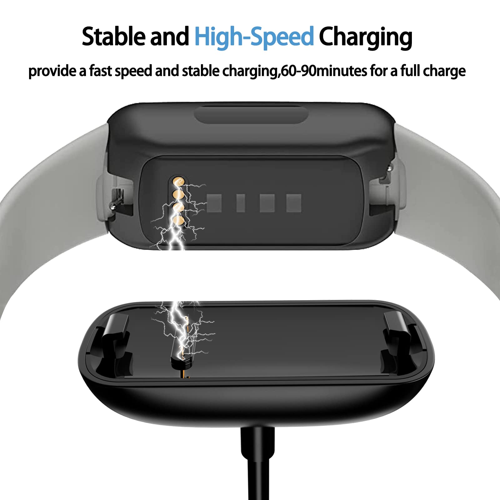 Fast Charger for Fitbit Inspire 3 - Magnetic USB Charging Dock with Cable | Perfect for Home, Office & Travel | Compatible with Fitbit Inspire 3 Fitness Tracker