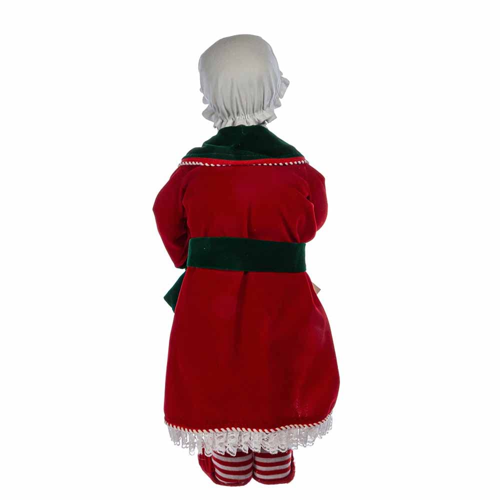 Kurt S. Adler 17.25-Inch Mrs. Claus with Cookies and Cocoa - Christmas Holiday Decor for Home, Office & Party Decoration