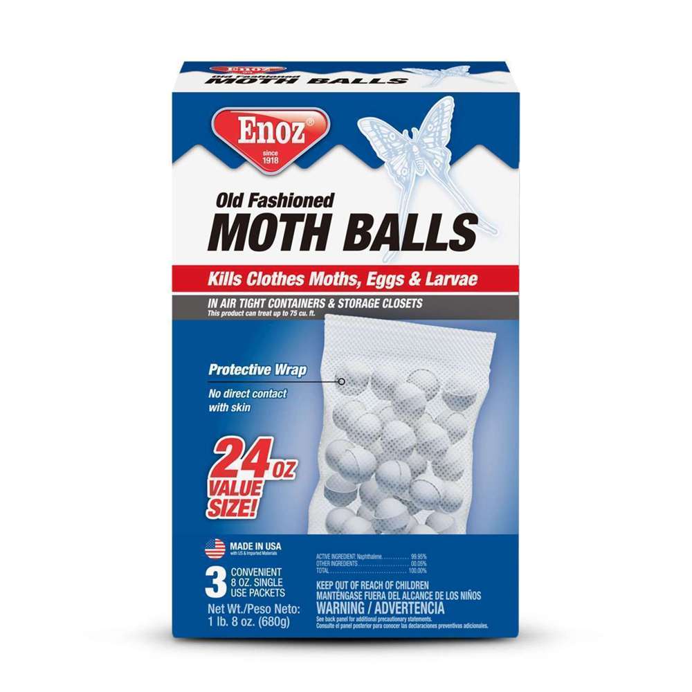Enoz Moth Balls 20oz (567g) - Natural Moth Repellent for Clothes, Storage & Home Protection | Wardrobe, Closet & Storage Box Use