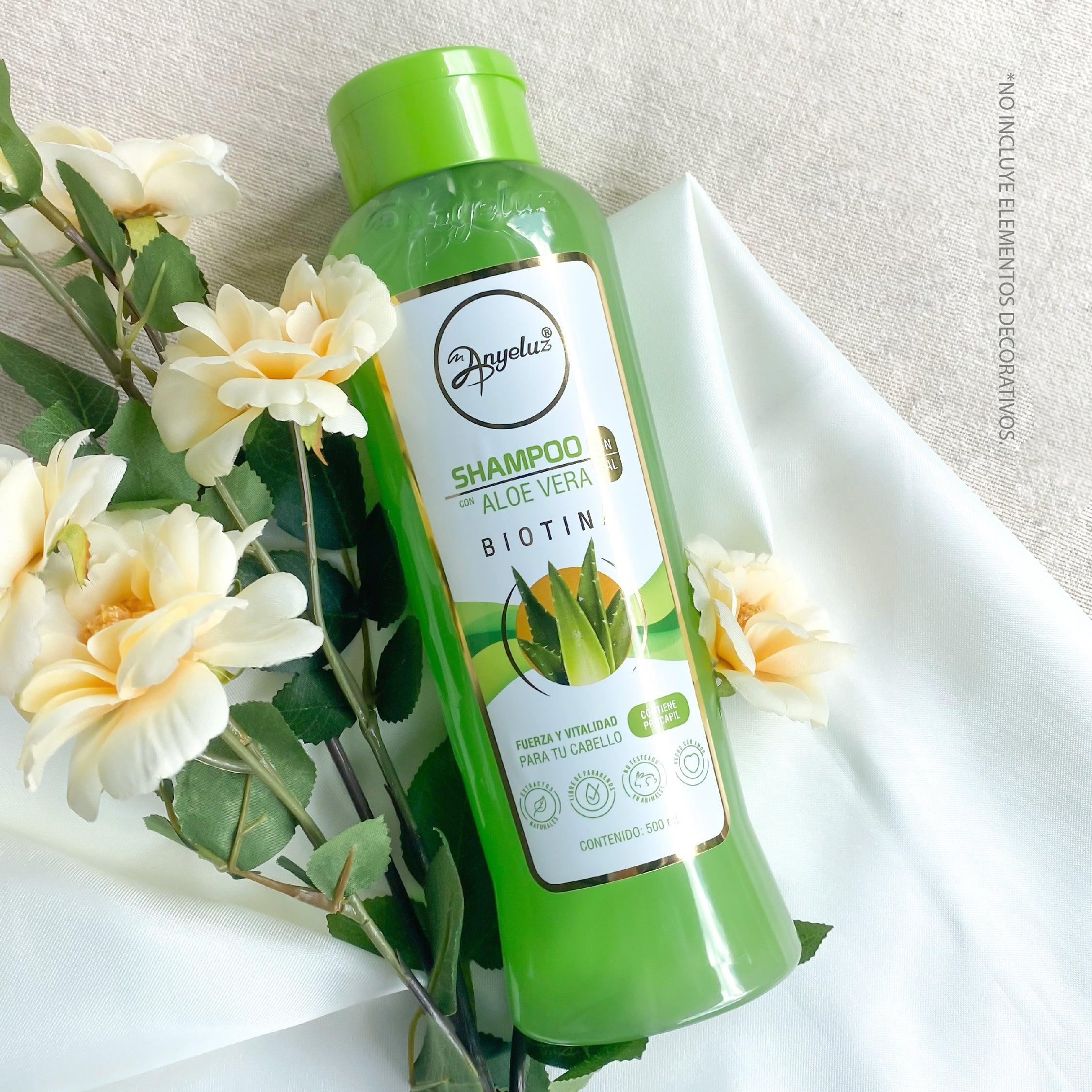 Aloe Vera Shampoo by ANYELUZ - Hydrating & Soothing Hair Care for Dry & Damaged Hair - Perfect for Daily Use & Scalp Relief