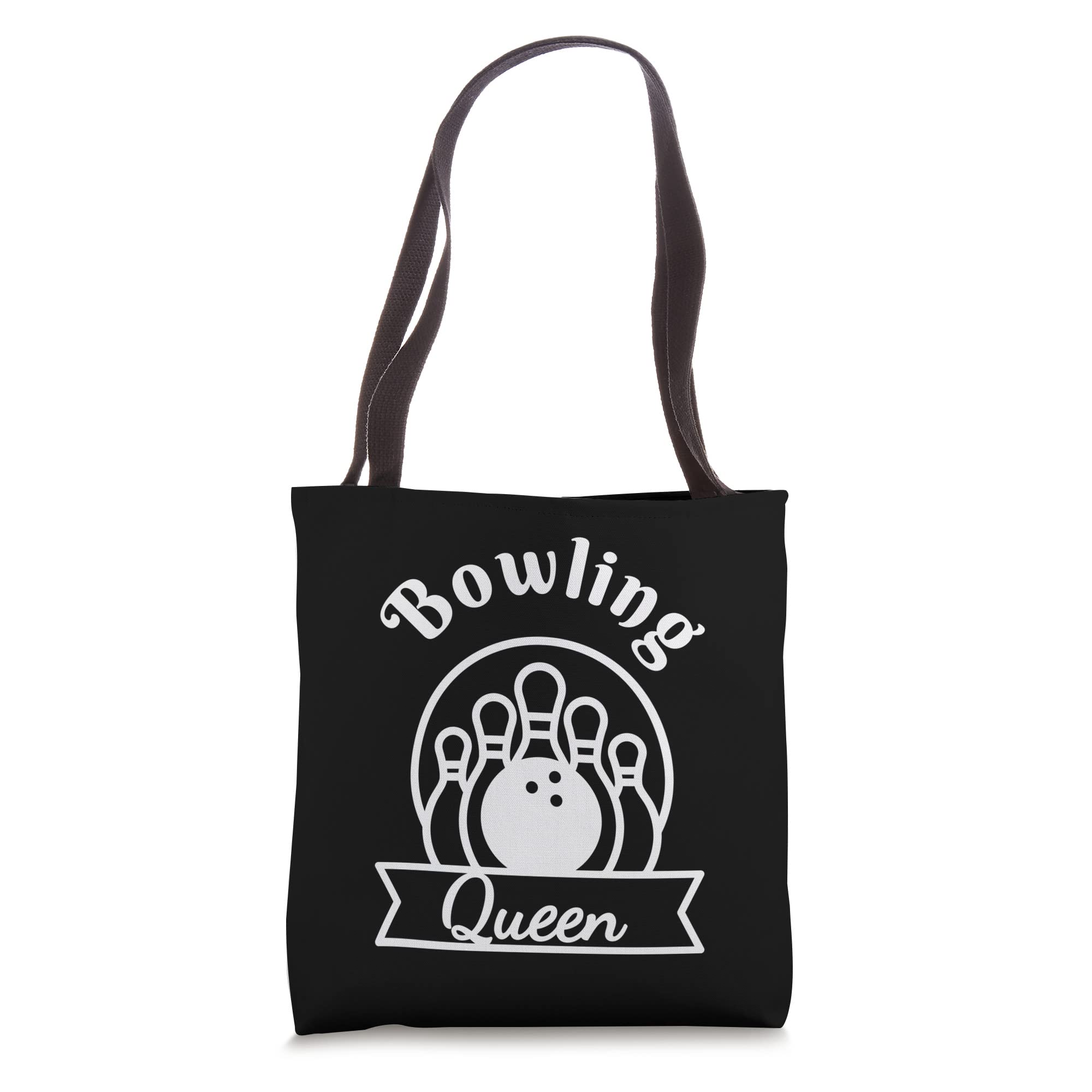 Bowling Queen Duck Pins Bowling Ball Design Tote Bag - Stylish Sports Themed Shoulder Bag for Bowling Enthusiasts, Perfect for League Games & Casual Outings