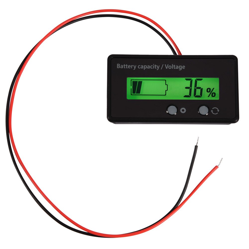 Tosuny LCD Battery Monitor 6-70V - Waterproof Voltage Meter for Solar/RV/Marine