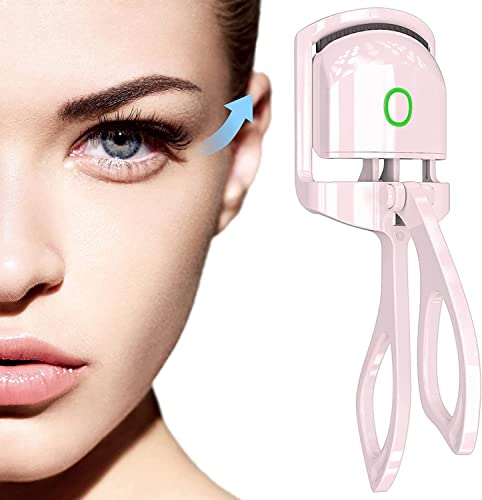 CUBIZ Rechargeable Heated Eyelash Curler - USB Electric Lash Curling Tool for Natural Lashes, Long-Lasting Warmth, Portable Handheld Design - Perfect for Home Use, Travel & Professional Makeup Application