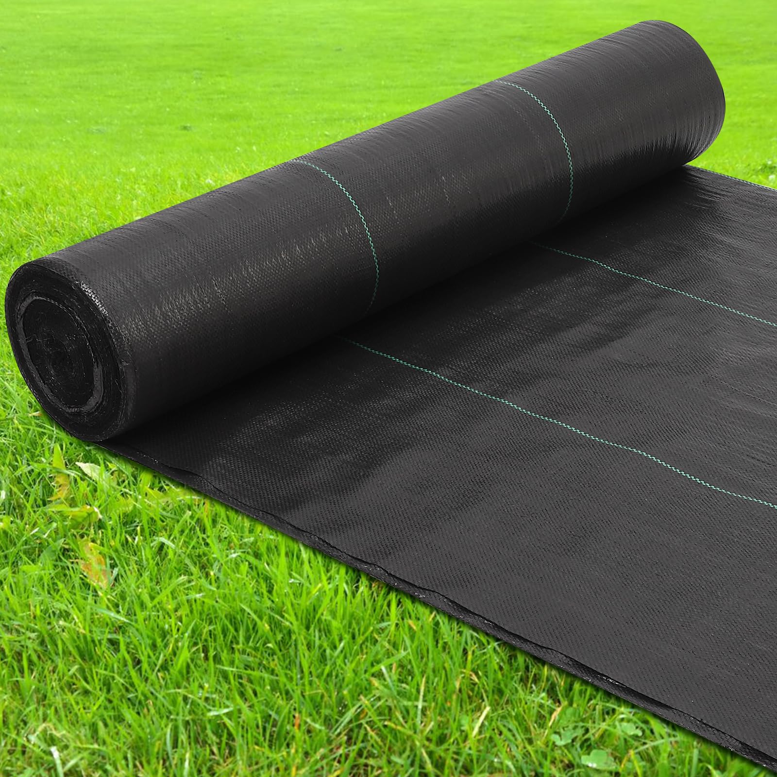 GARVEE 4.1OZ Heavy Duty Weed Barrier Landscape Fabric - 5x300FT Woven PP Weed Control Ground Cover - Driveway Cloth & Geotextile Fabric for Landscaping, Gardening, and Weed Prevention - Perfect for Gardens, Driveways, and Commercial Landscaping Projects