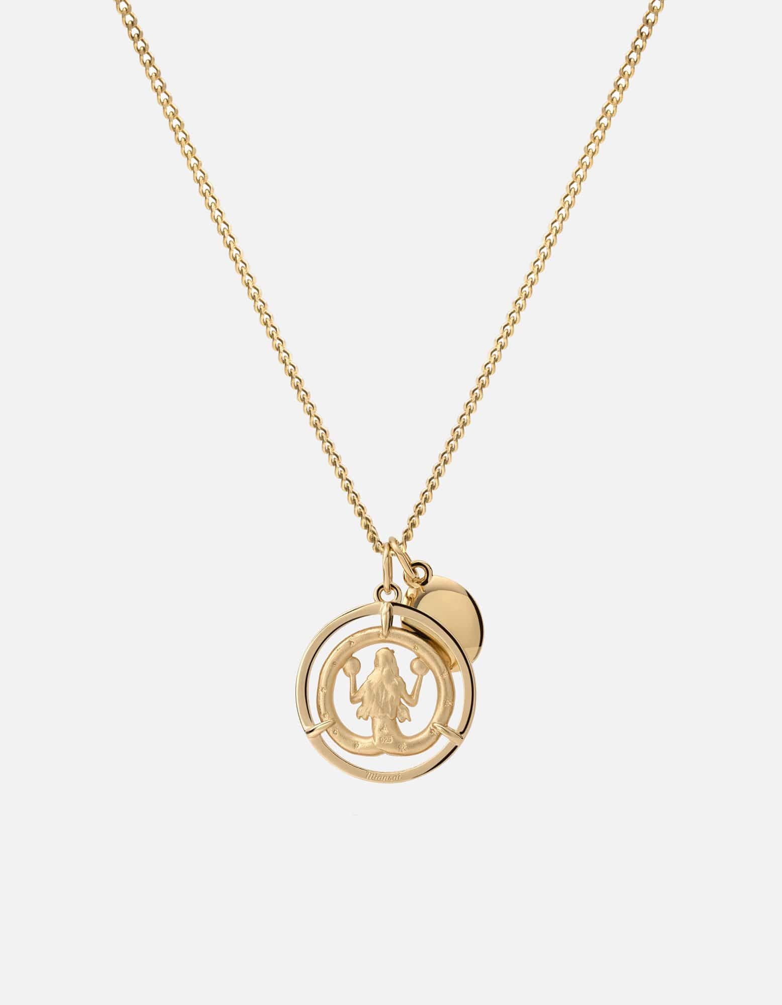 Eternita Gold Vermeil Necklace with Blue Gemstone - Elegant Jewelry for Women, Perfect for Parties, Weddings & Everyday Wear