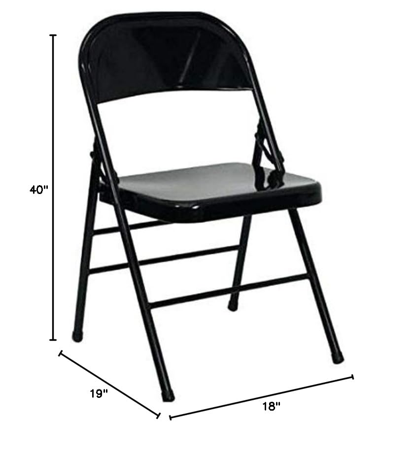 50 Pack Black Satin Folding Chair Covers - Elegant Party Wedding Chair Slipcovers for Reception, Banquet, Ceremony & Dining Decorations - Wrinkle Resistant & Washable Fabric for Indoor/Outdoor Events