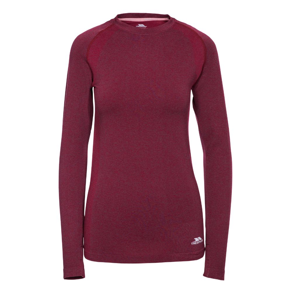 Trespass Welina Women's Thermal Base Layer Top - Warm Fleece Lined Long Sleeve Shirt for Hiking, Skiing & Winter Outdoor Activities