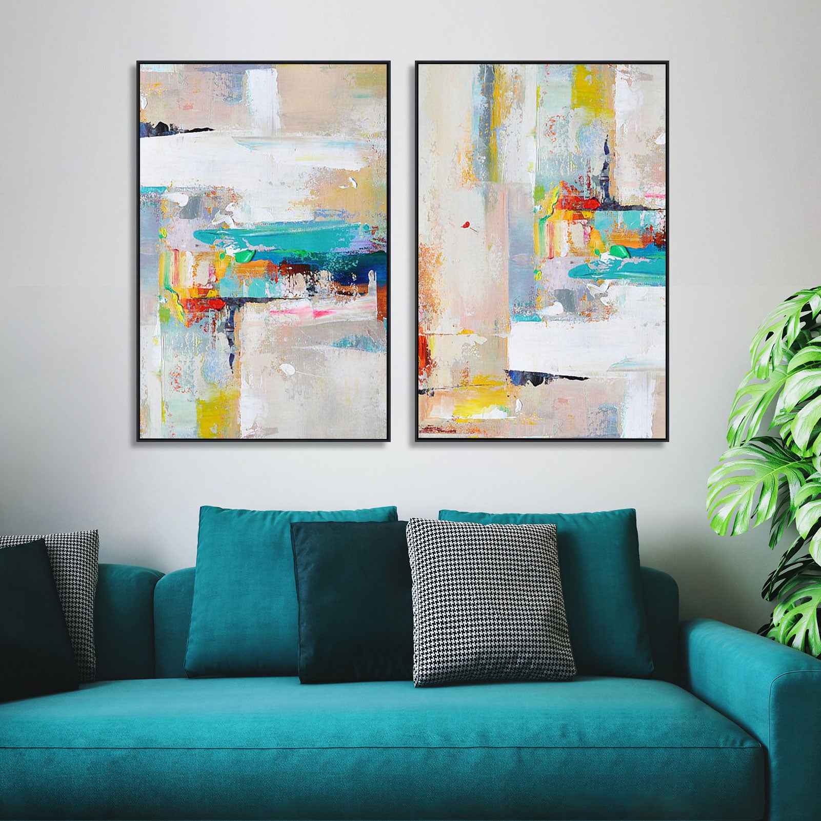 Floating Canvas Frame - 1.5 Inch Deep DIY Metal Floater Frame for Wall Art, Portraits & Paintings - Black Gallery Style Frame for Living Room, Bedroom, Kitchen Decor - Perfect for Modern Home & Office Display