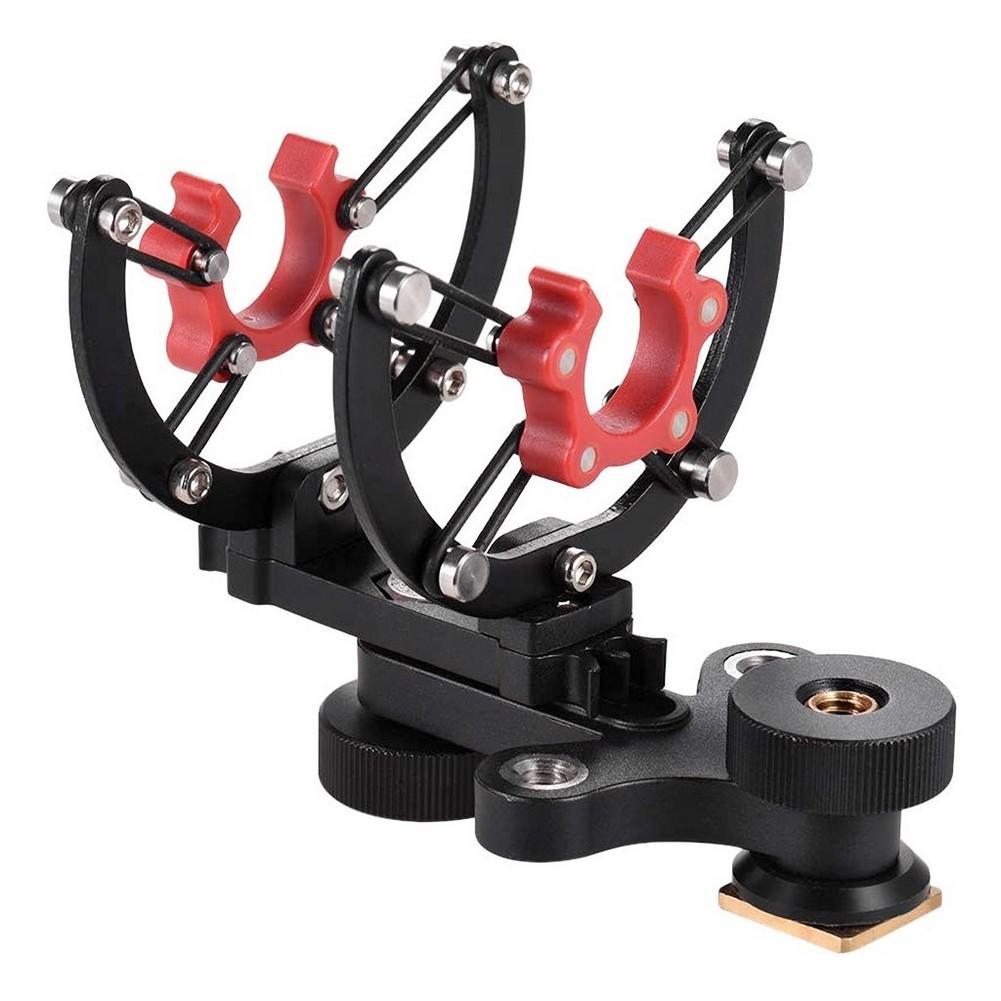 BOYA BY C40 Professional Shock Mount for Shotgun Microphones - Perfect for Field Recording, Podcasting & Video Production