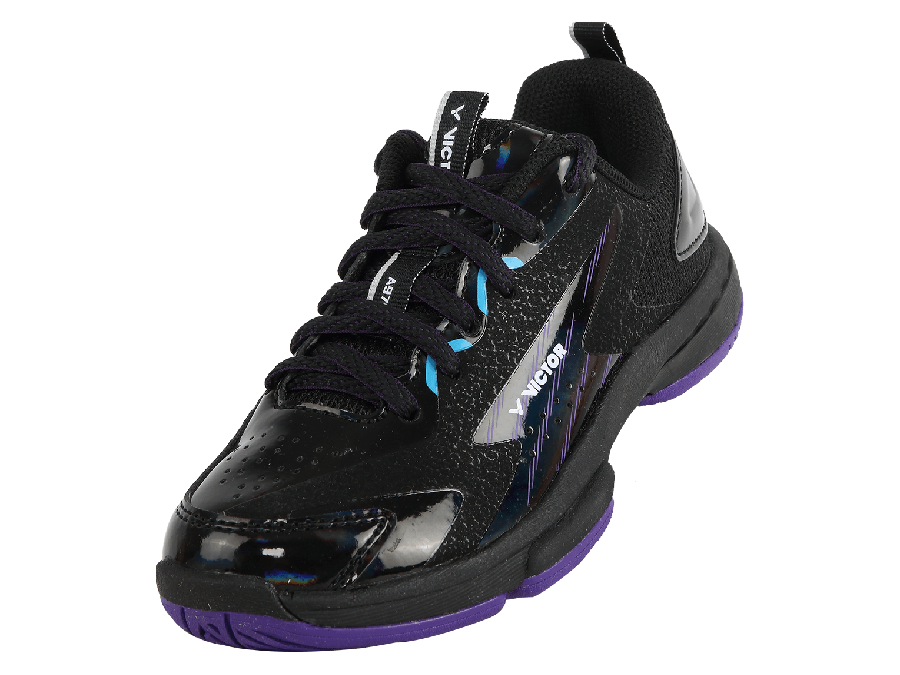 Victor A970JR Junior Court Shoes for Badminton & Tennis - Lightweight & Durable Black Volleyball Shoes for Kids & Youth - Perfect for Indoor Sports & Gym Training