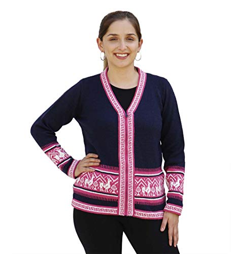 Navy Blue/Ivory/Fuchsia