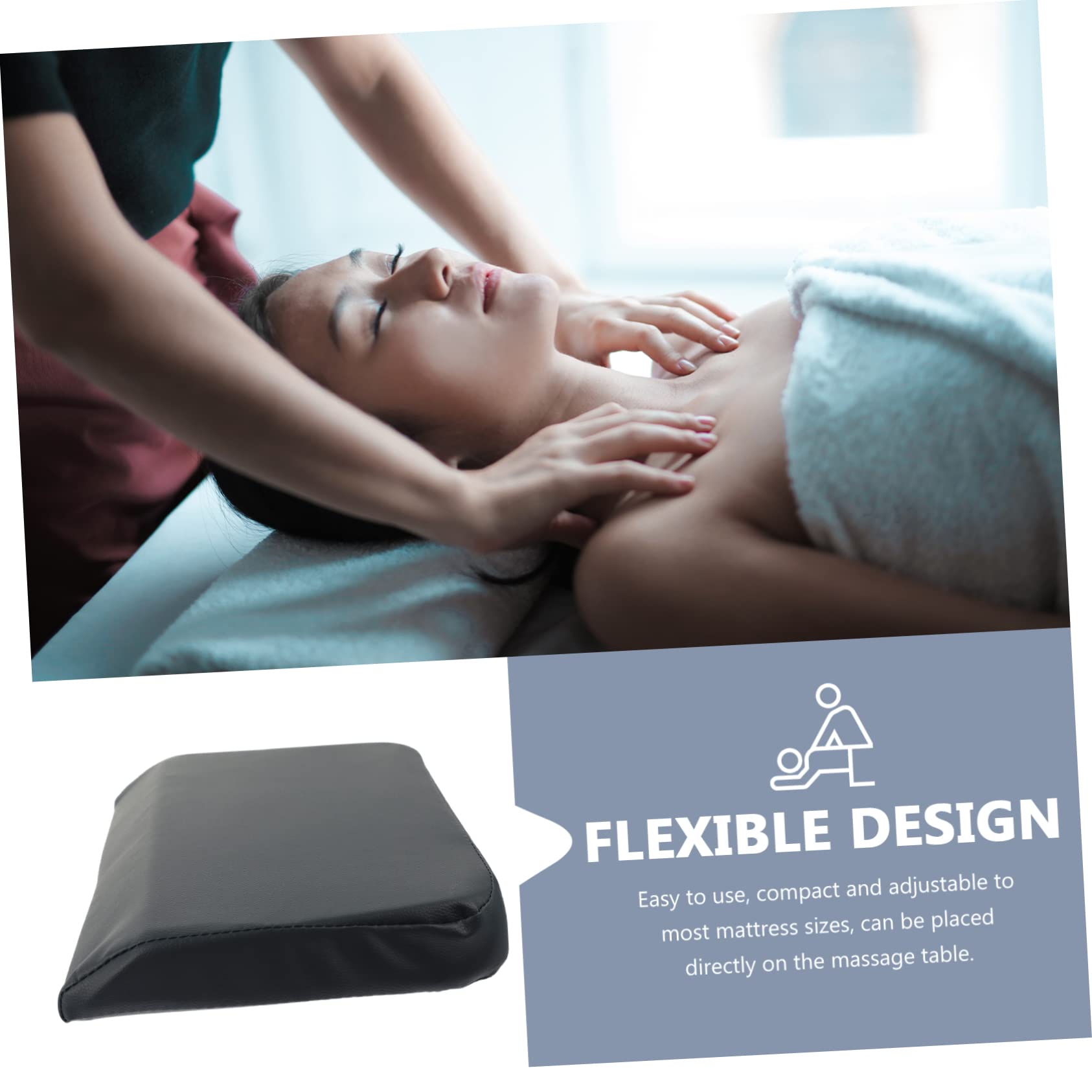 Premium Spa Massage Bed Pillow Set - PU Leather Face Massage Pad & Headrest for Beauty Salon, Massage Table & Chair - Relaxing Facial & Neck Support for Professional & Home Use
