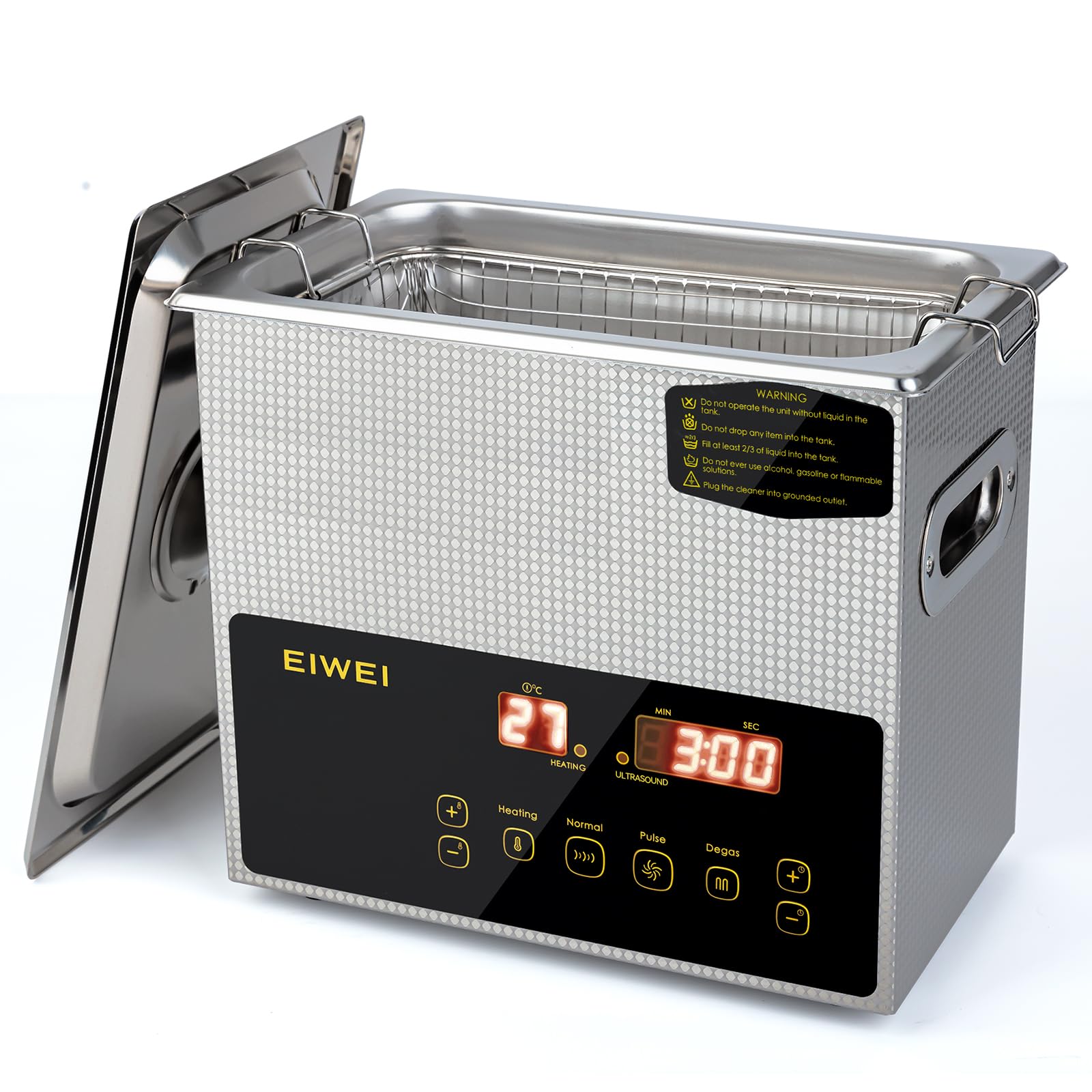 Professional 3L Ultrasonic Cleaner with Heater & Timer - Dual Frequency Digital Stainless Steel Cleaning Machine for Carburetors, Jewelry, Dentures, Glasses & Electronics | Perfect for Home, Lab & Industrial Use