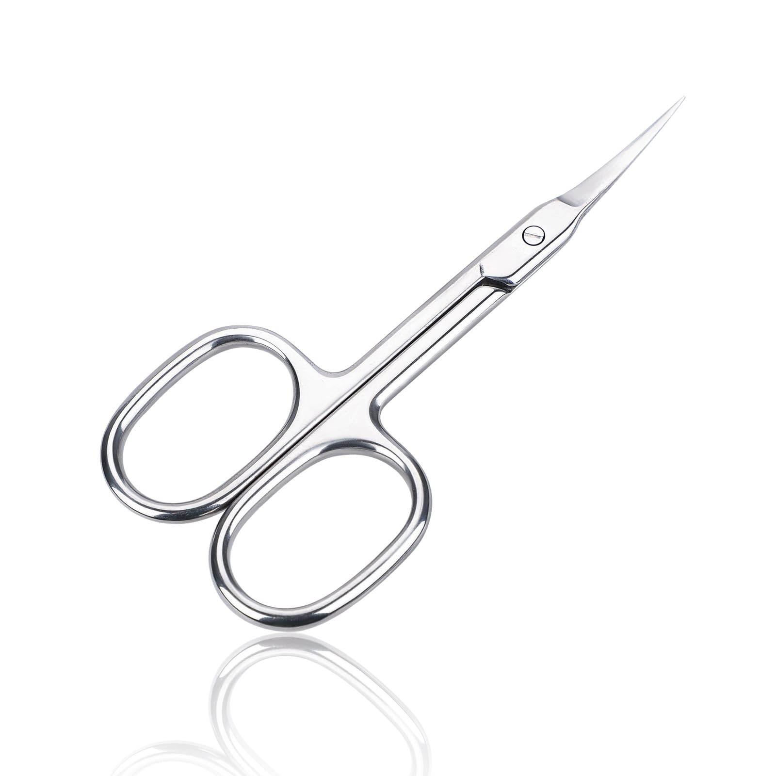 Professional Cuticle Scissors - Ultra Fine Curved Nail & Eyebrow Trimming Scissors with Precision Pointed Tip | Perfect for Manicure, Beard, Eyelash, Mustache & Dry Skin Grooming | Ideal for Home Salon & Travel Beauty Kit