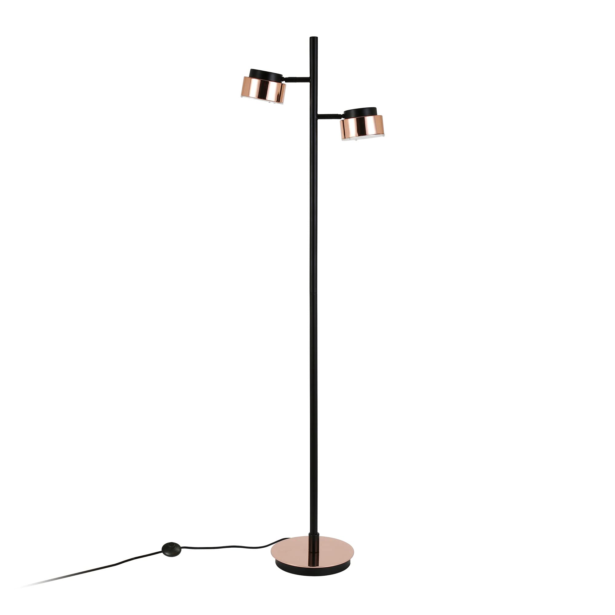 Henn&Hart Jex 2-Light Modern Floor Lamp - 68