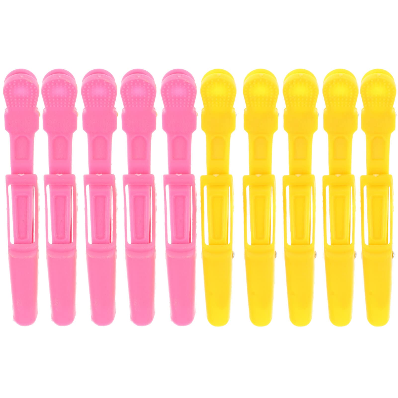 Beaupretty Leopard Print Plastic Hair Clips for Salon & Home Use - Non-Slip Alligator Hair Clips with Teeth for Sectioning, Styling & Barbering (10pcs, Random Colors) - Perfect for Hairdressing, DIY Styling & Professional Salon Use