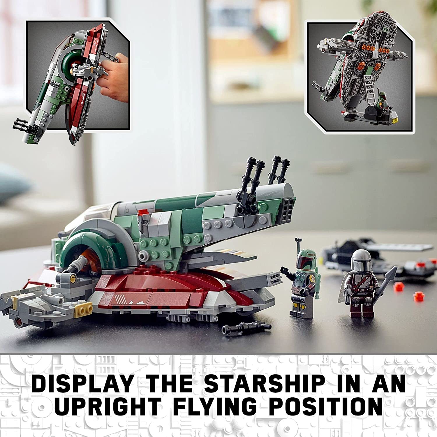 LEGO Star Wars Boba Fett's Starship 75312 Building Kit - 1,007 Pieces, Collectible Model for Adults & Kids - Perfect for Star Wars Fans, Display & Play - Build Your Own Mandalorian Bounty Hunter Ship