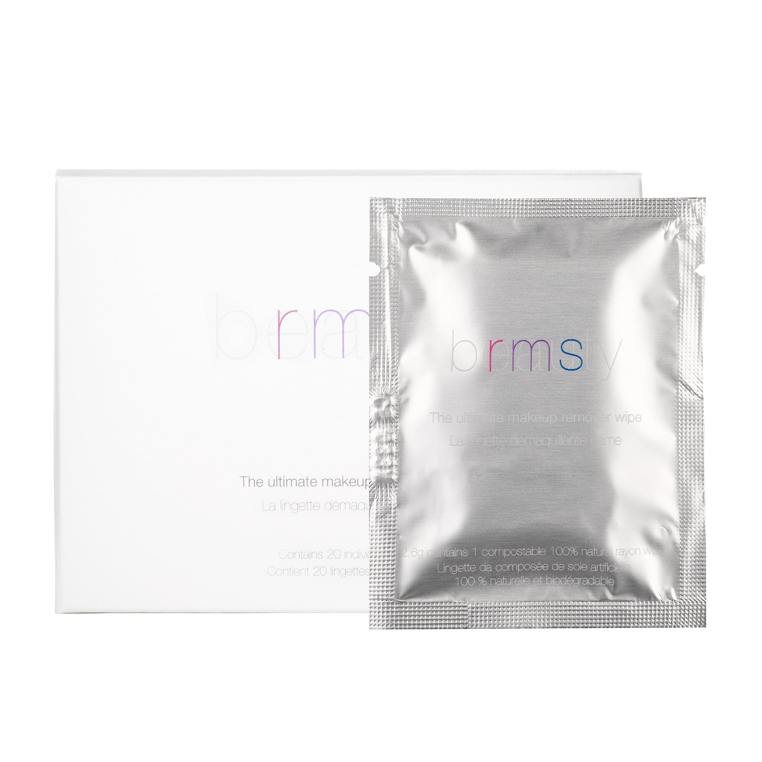Organic Coconut Oil Makeup Remover Wipes by RMS Beauty - Oil-Based Facial Cleansing Wipes for Face & Eye Makeup Removal | Gentle, Natural & Vegan | Perfect for Travel, Gym & On-the-Go Skincare