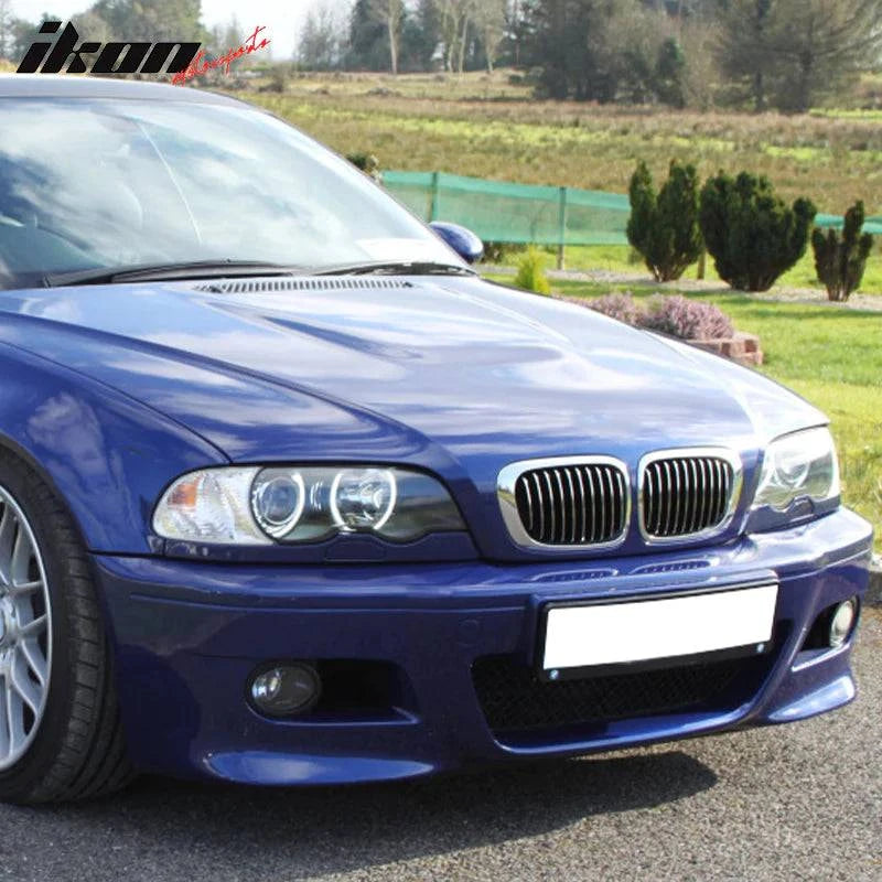 1999-2005 BMW E46 323i 325i 330i Sedan 4-Door Front Bumper Cover - M3 Style Conversion Bumper Replacement for Enhanced Style & Performance - Perfect for Car Upgrades & Street Racing Enthusiasts