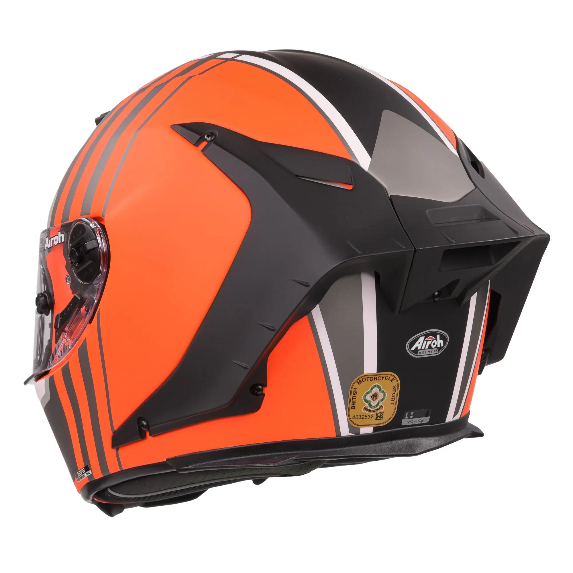 Airoh GP 550 S Matt Skyline Orange Motorcycle Helmet - Lightweight DOT Certified Full Face Helmet for Street Bike & Racing - Perfect for Urban Commuting & Track Days