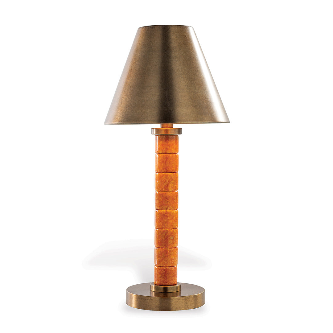 Jade Garden Accent Lamp in Amber - Elegant Asian-Inspired Home Decor for Living Room, Bedroom, or Meditation Space
