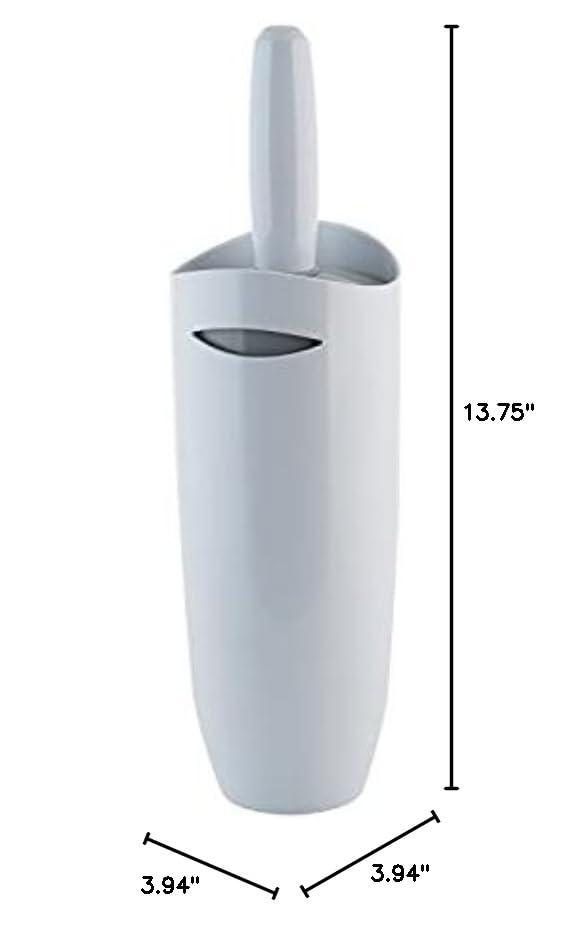 Premium Contour Toilet Brush and Holder Set - Ergonomic Design for Easy Cleaning | Bathroom Essentials for Home, Hotel & Office Use