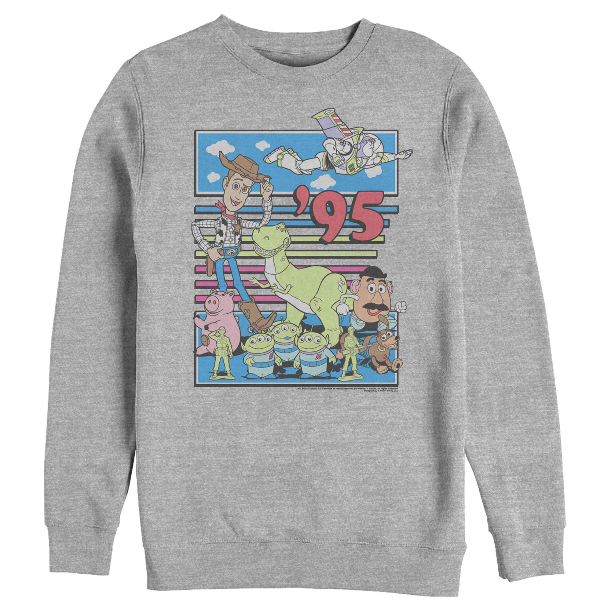 Men's Toy Story Retro Best Friend Graphic Sweatshirt - Vintage Disney Pixar Hoodie for Casual Wear & Movie Nights