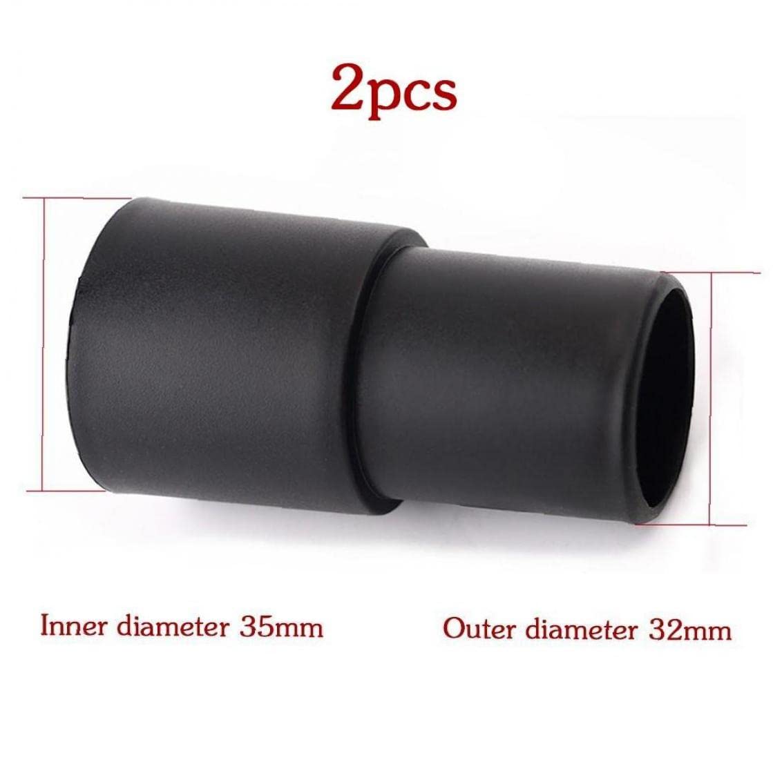 Universal Vacuum Hose Adapter Kit - 2PCs Black for Home Cleaning